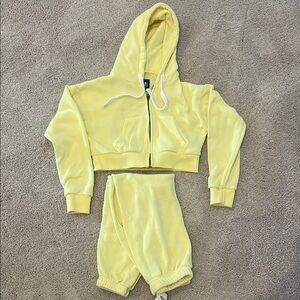 Katie J NYC Yellow Hoodie and Jogger Set